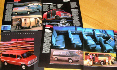 1985 Chevrolet Chevy Van / Sportvan esite - ISO - KUIN UUSI