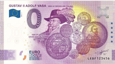*0-EURO*2020*GUSTAV II ADOLF VASA*KING OF SWEDEN AND FINLAND
