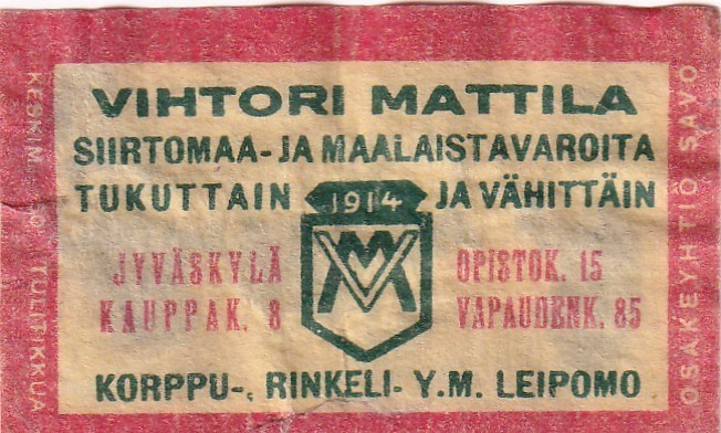 Jyväskylä. Vihtori Mattila , VM 1914   b565
