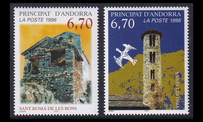 Andorra Fr 503-4 ** Turismi (1996)