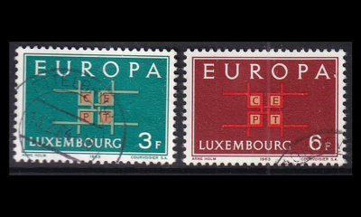 Luxemburg 680-1 o Europa (1963)