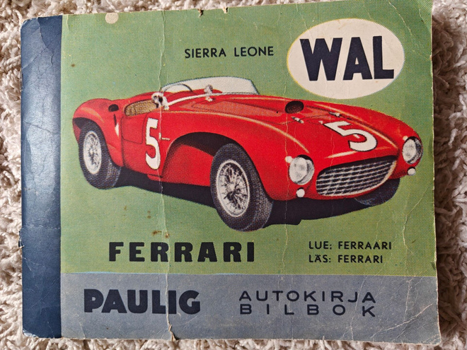 PAULIG AUTOKIRJA FERRARI KANNELLA