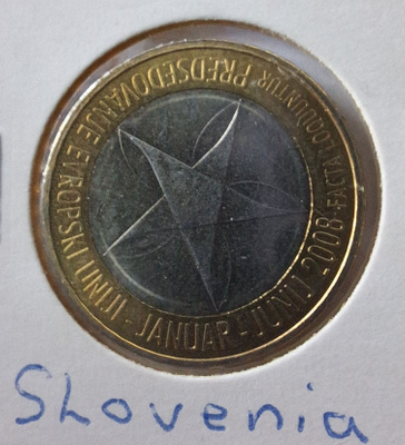 3€ Slovenia eu-puheenjohtajuus. 2008.