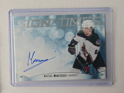 Matias Maccelli 2023-24 SP Authentic Sign of the Times