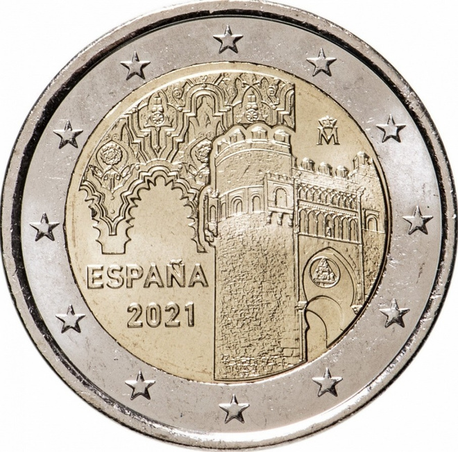 ** ESPANJA 2€ 2021 Toledo pillerissä **