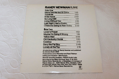 Randy Newman - Live LP