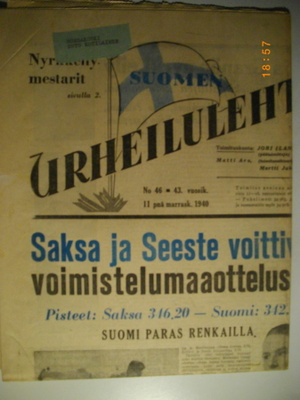 Suomen Urheilulehti Nro 46/1940 (16.3)