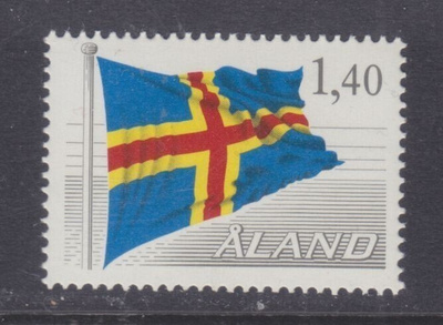 Åland 1984 lippu postituoreena.