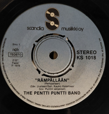 Pentti Puntti Band: Aku-rock / " Rämpällään "  - SINGLE -