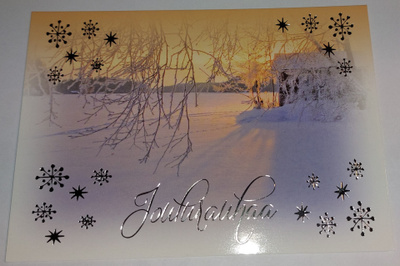 Hopea/Kultafolioitu joulukortti