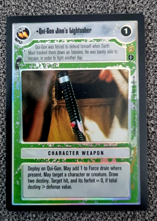 SW CCG - Qui-Gon Jinn's Lightsaber - Foil