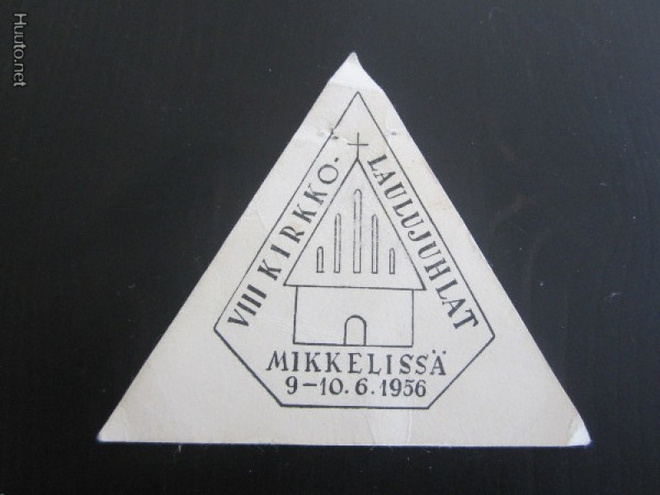 Kirkko laulujuhlat 9 - 10.6.1956 Mikkelissä -materiaalia