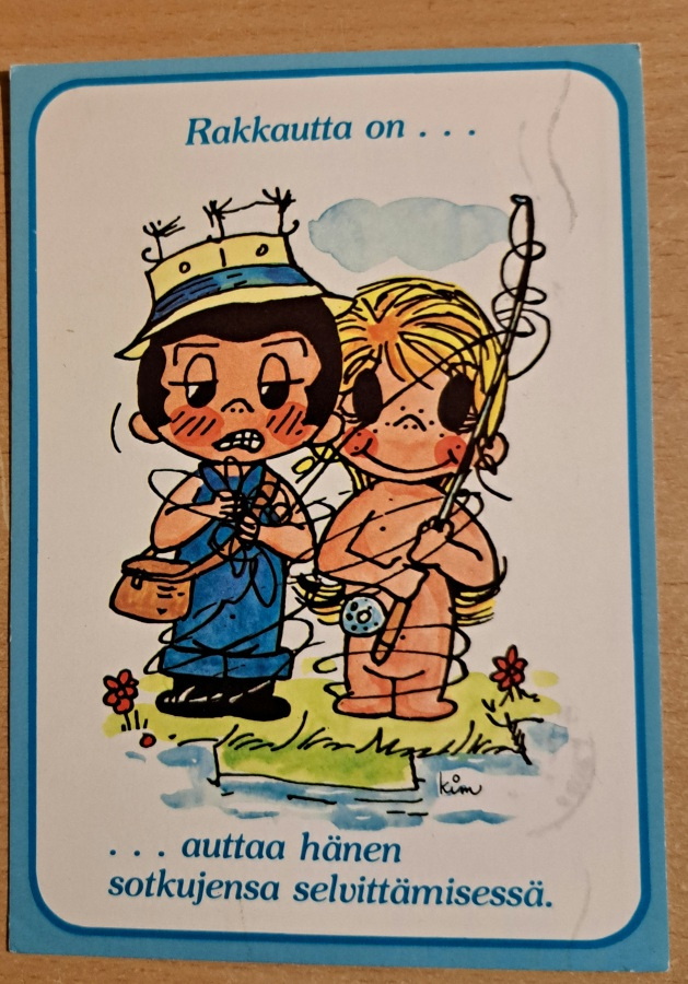 Kim: rakkautta on...auttaa hänen...kulkenut 1983