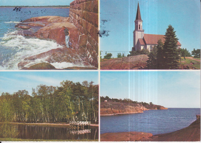 Hanko, Hangö. Nelikuvakortti, e121