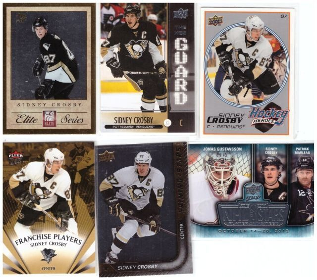 6 x SIDNEY CROSBY Pittsburgh Penguins ErikoisKortteja