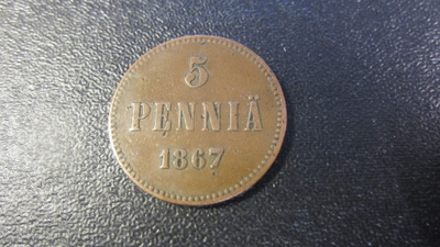 5 penniä 1867