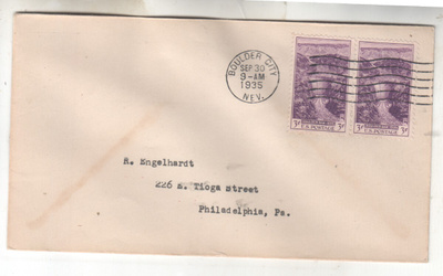 USA FDC 1935 Boulder  dam.