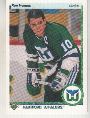 90-91 UD Ron Francis ranskan kielinen.