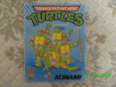 Teenage Mutant Hero Turtles KONAMI ohjekirja v.1990.