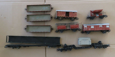 Märklin 9 vanhaa tavaravaunua