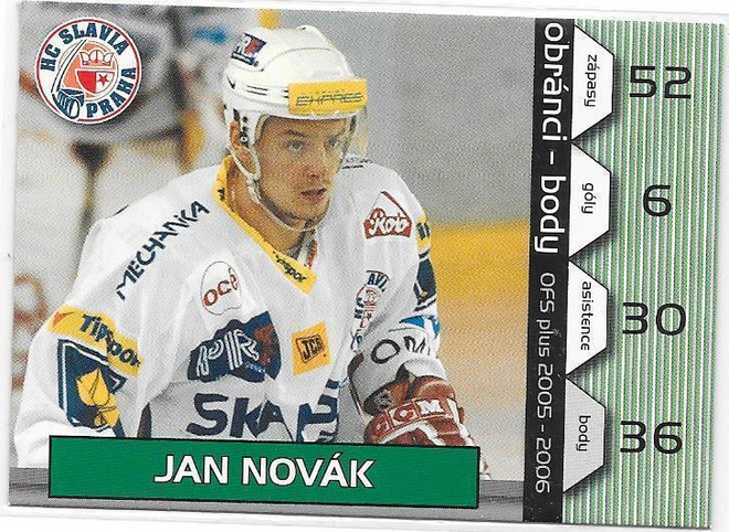2005-06 OFS Plus #O2 Jan Novak Slavia Praha ex- Kärpät