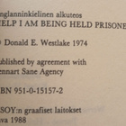Donald Westlake - Apua, minua pidetään vankina (pokkari) - pikkukuva 2
