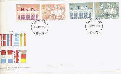 Englanti Mi 988-91 (Eurooppa) FDC