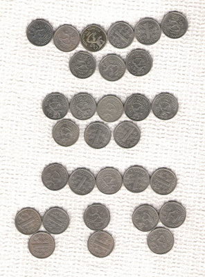 Markka, Suomi, 1980 - 1989, yhteensä 30 kappaletta.