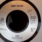 ANDY TAYLOR   ::   LOLA   ::   VINYYLI  7"    1990 - pikkukuva 3