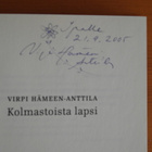 Virpi Hämeen-Anttila:Kolmastoista lapsi.1.painos.Sid.Nimmari - pikkukuva 2