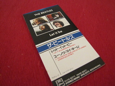 The Beatles let it be 3” cd -sinkku japani 1989 liite