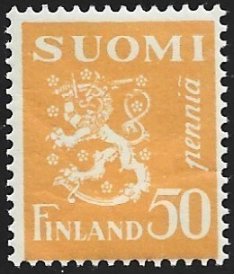 1930 M-30 Leijona 50 p keltainen ** Lape 148 LP Lm1