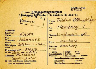 Saksa 1946 sotavankilähetys Hampuriin