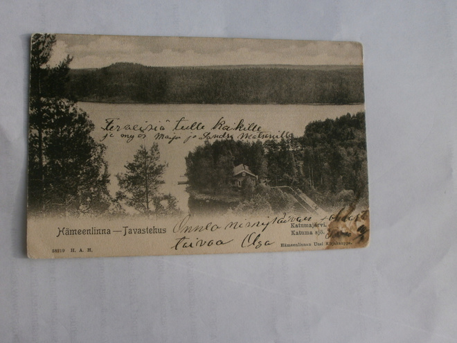 Hämeenlinna, Katumajärvi, vanha mv kortti, p. 1903