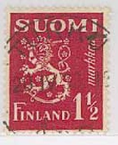 1932 1,5 mk punainen kaunis Tku-33