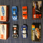 Tomica Toyota Celica x 3, Nissan x 1, metalliset pikkuautot - pikkukuva 1