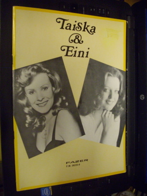 Nuottikirja :  Taiska &  Eini ( 1978 Fazer ) SIS.PK!