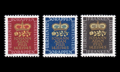 Liechtenstein 240-2 ** Prinssi Hans-Adamin syntymä (1945)