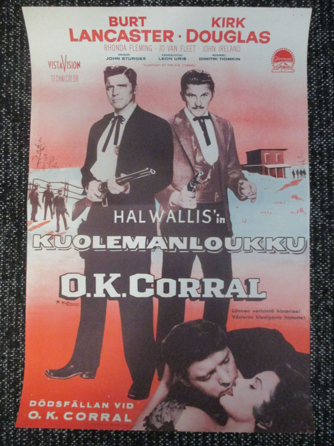 Kuolemanloukku O.K. Corral (1957) - vanha elokuvajuliste