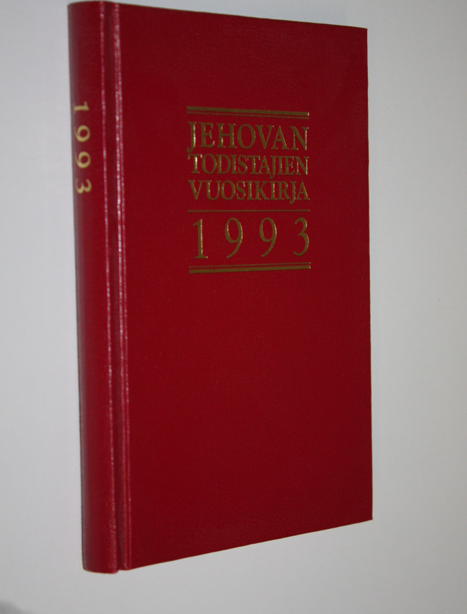Jehovan todistajain vuosikirja  1993: sisältää raportin p...