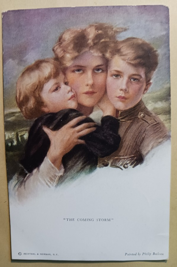 Philip Boileau: Myrskyn tullen äiti suojelee lapsiaan p.1918