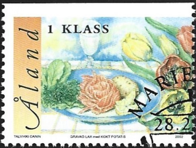 Åland 2002 ÅV 10 Ahvenanm ruokia  1. lk  EP leima LaPe 202