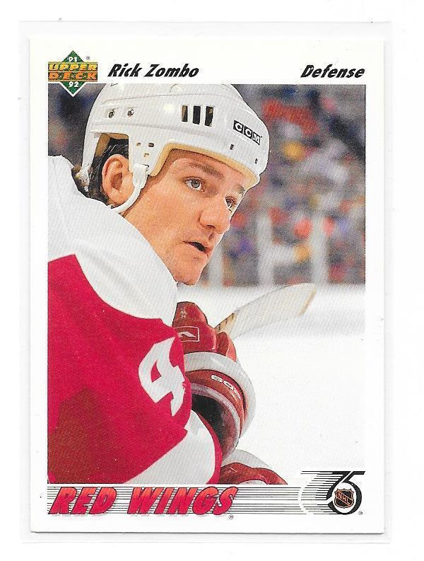 1991-92 Upper Deck #395 Rick Zombo Detroit Red Wings