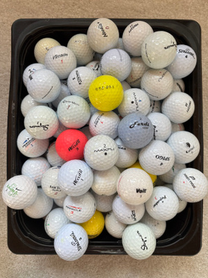 Golfpalloja, 99 kpl, käytettyjä, sekalaisia