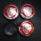 Jaguar vannekeskiöt – Kromi-punainen – 59mm (4kpl sarja) - pikkukuva 3
