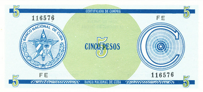 Cuba 5 Pesos 1987 P FX13a #158