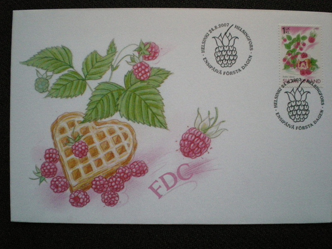 FDC Vadelma 1. lk 24.8.2007 - LaPe 1848