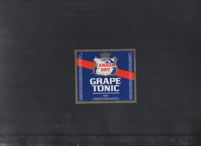 Canada dry. Grape Tonic Grapelimonaadi Etiketti