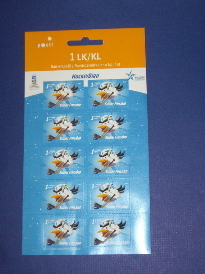 HockeyBird POSTIMERKKI -Arkki 10kpl 21.3.2010