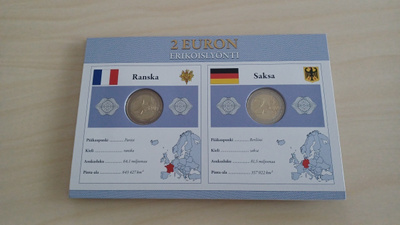 2€ 2013 Ranska + Saksa Monetan erikois 2€-sarjaa UNC